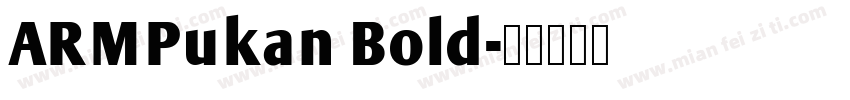ARMPukan Bold字体转换